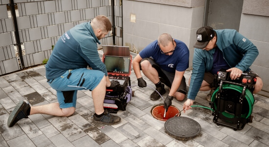 co sleduje technik pri kontrole kanalizacie kamerou